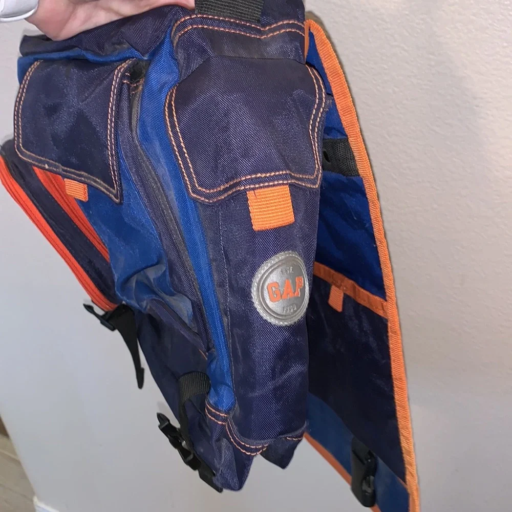 Gap blue orange BSU colors college laptop bag
